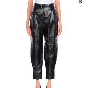 Givenchy lamb skin leather casual pants